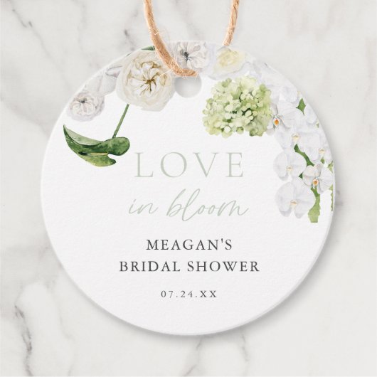 ラブイン開花ブライダルシャワーありがとう好意 フェイバータグ (正面)