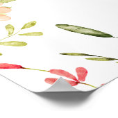 ラブイン開花ブライダルシャワーウェルカムサイン ポスター (角)