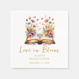 ラブイン開花ブライダルシャワーナプキンス スタンダードカクテルナプキン