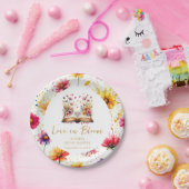 ラブイン開花ブライダルシャワーナプキンス ペーパープレート (パーティー)