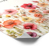 ラブイン開花ブライダルシャワーバラバー標識 ポスター (角)