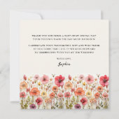 ラブイン開花ブライダルシャワーフラットサンキューカード サンキューカード (裏面)