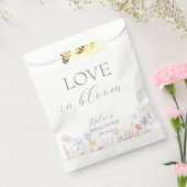 ラブイン開花ブライダルシャワーフラワーバー標識 フェイバーバッグ (封をした状態)