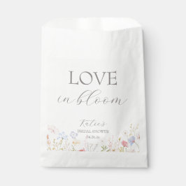 ラブイン開花ブライダルシャワーフラワーバー標識 フェイバーバッグ