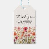 ラブイン開花ブライダルシャワーラウンドメッセージカード ギフトタグ (正面)