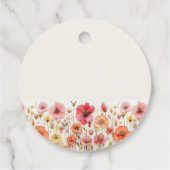 ラブイン開花ブライダルシャワーラウンドメッセージカード フェイバータグ (裏面)