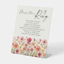 ラブイン開花ブライダルシャワーリングや輪ゲームサイン 台座サイン