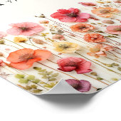 ラブイン開花ブライダルシャワーレシピカードサイン ポスター (角)