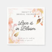 ラブイン開花ブライダルシャワー スタンダードカクテルナプキン (正面)
