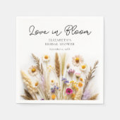 ラブイン開花ブライダルシャワー スタンダードカクテルナプキン (正面)