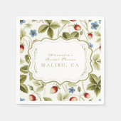 ラブイン開花ブライダルシャワー スタンダードカクテルナプキン (正面)