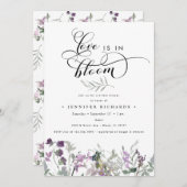 ラブイン開花ブライダルシャワー 招待状 (正面/裏面)