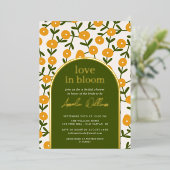 ラブイン開花ブライダルシャワー 箔招待状 (立ち正面)