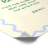 ラブイン開花ブルーグリーンミモザバー ポスター (角)