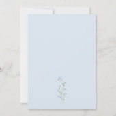 ラブイン開花ブルーワイルドフラワーブライダルシャワー 招待状 (裏面)