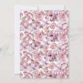 ラブイン開花モダンフローラブライダルシャワー 招待状 (裏面)