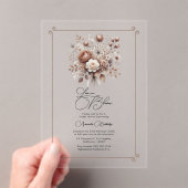 ラブイン開花モチャムースフローラブライダルシャワー アクリル招待状 (インサイチュ (ポータブル))