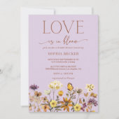 ラブイン開花ラベンダーフローラブライダルシャワー 招待状 (正面)