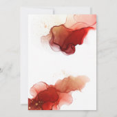 ラブイン開花レッドフローラブライダルシャワー招待 招待状 (裏面)