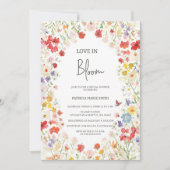 ラブイン開花ワイルドフラワーズブライダルシャワー 招待状 (正面)