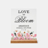 ラブイン開花ワイルドフラワーブライダルシャワーへようこそ アクリルサイン (正面)