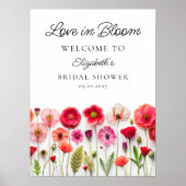 ラブイン開花ワイルドフラワーブライダルシャワーへようこそ ポスター (正面)