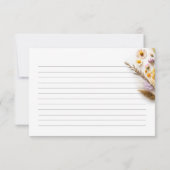 ラブイン開花ワイルドフラワーブライダルシャワーレシピカード (裏面)