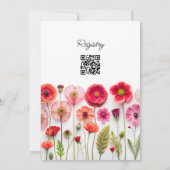 ラブイン開花ワイルドフラワーブライダルシャワー招待状 招待状 (裏面)