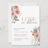 ラブイン開花ワイルドフラワーブライダルシャワー 招待状 (正面)