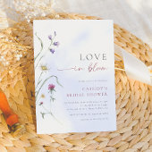 ラブイン開花ワイルドフラワーブライダルシャワー 招待状