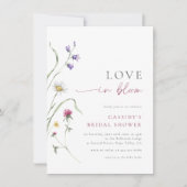 ラブイン開花ワイルドフラワーブライダルシャワー 招待状 (正面)