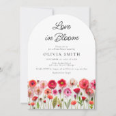 ラブイン開花ワイルドフラワーブライダルシャワー 招待状 (正面)