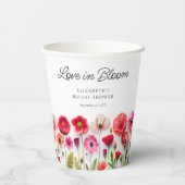 ラブイン開花ワイルドフラワーブライダルシャワー 紙コップ (裏面)