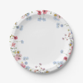 ラブイン開花ワイルドフラワープレート ペーパープレート