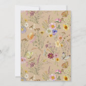 ラブイン開花ワイルドフラワーボヘミアンブライダルシャワー 招待状 (裏面)