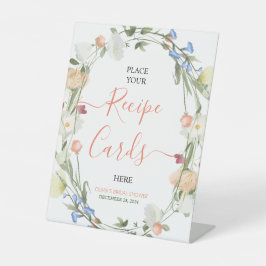 ラブイン開花ワイルドフラワーレシピカードサイン 台座サイン