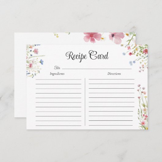 ラブイン開花ワイルドフラワーレシピカード エンクロージャーカード (正面/裏面)