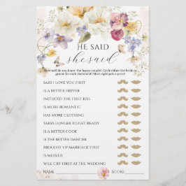 ラブイン開花ワイルドフラワー素朴ブライダルゲーム