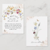 ラブイン開花ワイルドフラワー素朴ブライダルシャワー エンクロージャーカード (正面/裏面)