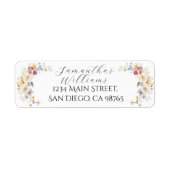 ラブイン開花ワイルドフラワー素朴ブライダルシャワー ラベル (正面)