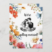 ラブイン開花ワイルドフラワー結婚式招待状 招待状 (正面/裏面)