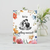 ラブイン開花ワイルドフラワー結婚式招待状 招待状 (スタンド正面)