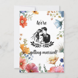 ラブイン開花ワイルドフラワー結婚式招待状 招待状