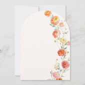 ラブイン開花ヴェローナサンセットブライダルシャワーアーチ 招待状 (裏面)