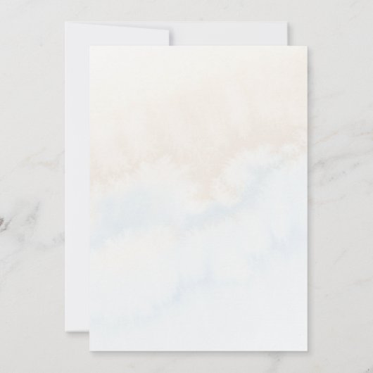 ラブイン開花何かブルーバラブライダルシャワー 招待状 (裏面)