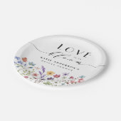 ラブイン開花春サマーフローラブライダルシャワー ペーパープレート (アングル)