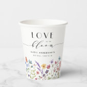 ラブイン開花春サマーフローラブライダルシャワー 紙コップ (正面)