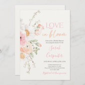 ラブイン開花春ブライダルシャワー招待 招待状 (正面/裏面)