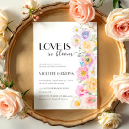 ラブイン開花春ブロッサムフローラブライダルシャワー 招待状