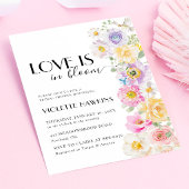 ラブイン開花春ブロッサムフローラブライダルシャワー 招待状